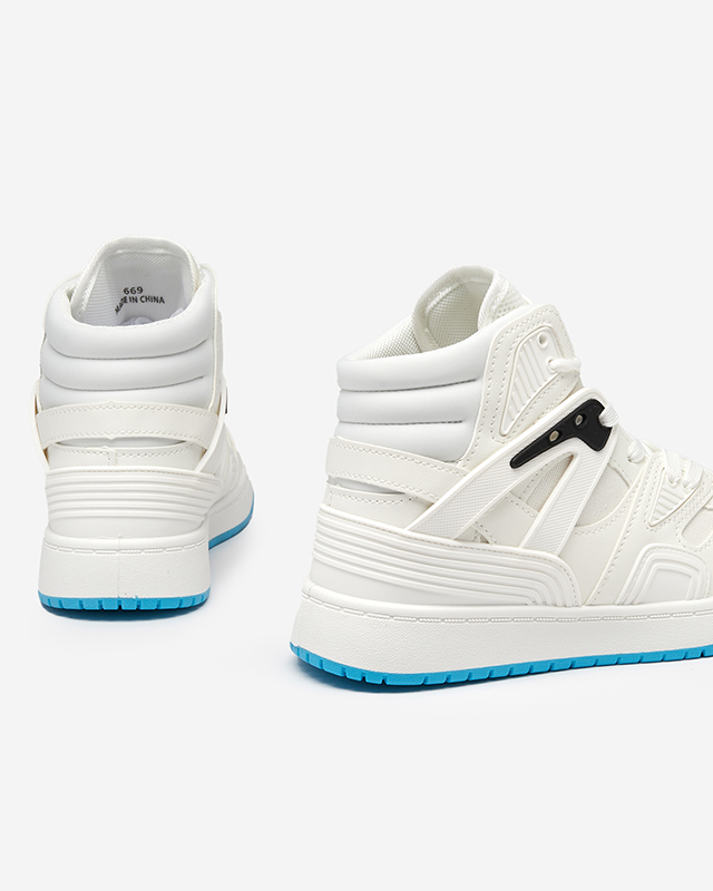 White women's interesting high-top sports shoes Gisore - Footwear