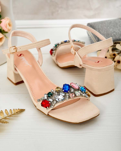 Royalfashion Женские сандалии на стойке с кристаллами Osdar