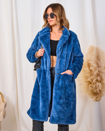 Royalfashion Sieviešu mēteļi zilā krāsā