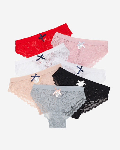 One-color lace women's panties set 7 / pack - Underwear