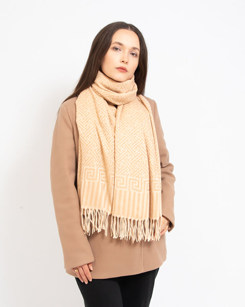 Royalfashion Women's patterned lightweight scarf in beige