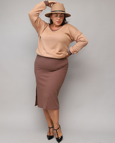 Royalfashion Ikdienišķs sieviešu komplekts brūnā krāsā