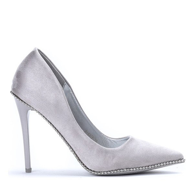 Таинственные светло-серые туфли на шпильке - Обувь