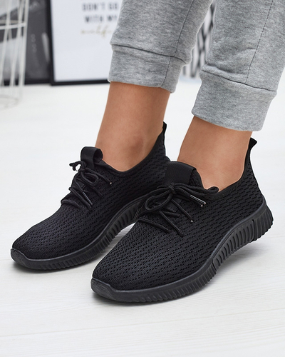 Melni sieviešu auduma sporta apavi Vobbu- Footwear
