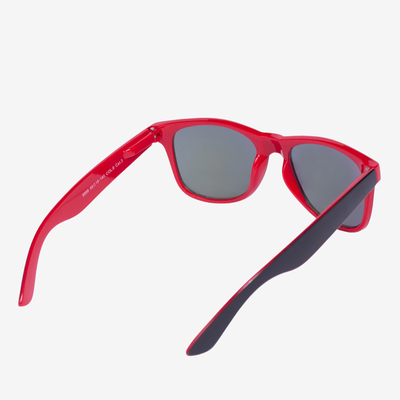 Red ladies sunglasses with holographic mirror finish - Accessories