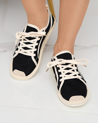 Black Mokida woven women's sneakers - Footwear