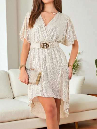 Royalfashion Women's dress with sequins