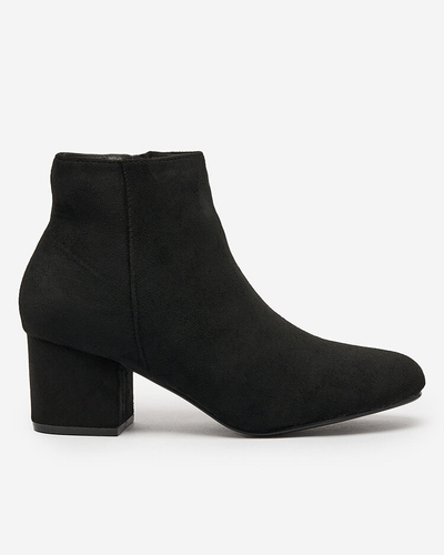 Royalfashion Black women's low stiletto boots Referra