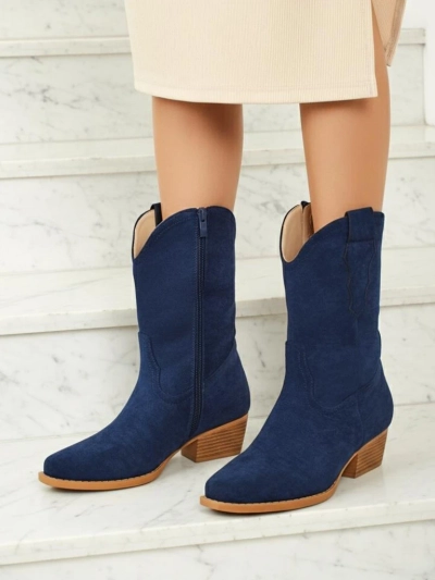 Женские ковбойские ботинки из эко-замши SpireHush