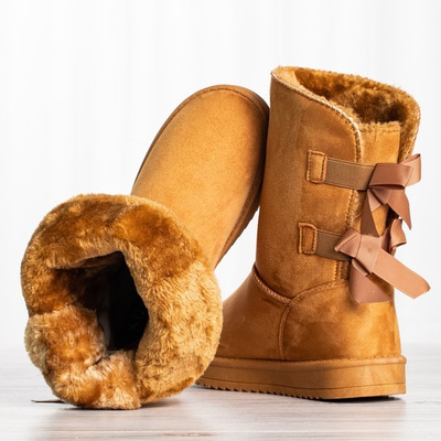 Brown mukluki snow boots with bows Snowy - Footwear 1