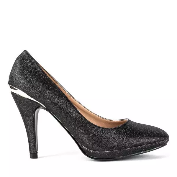 OUTLET Black brocade pumps on a Candycess heel - Shoes