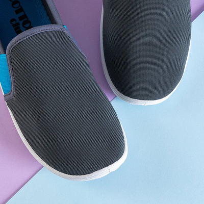 Gray women's fabric sneakers slip on Molara - Footwear