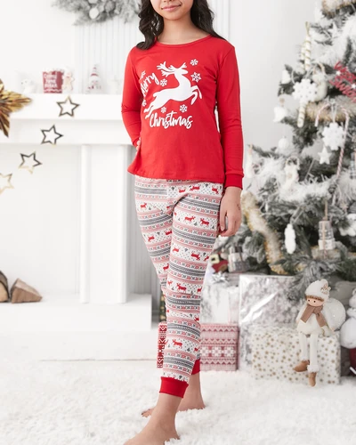 Royalfashion Christmas children's pajamas with print