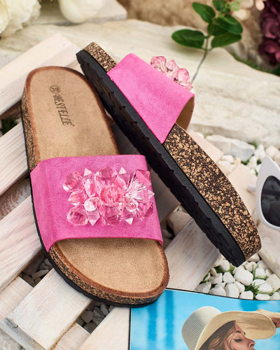 Royalfashion Sieviešu Villo flip-flops ar kristāliem