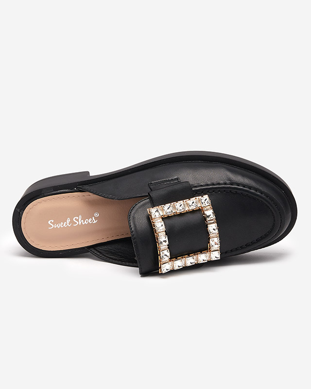 Women's black slippers a'la loafers Delaqi - Shoes