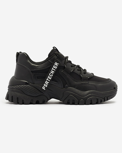 Black women's sneaker sports shoes Evilpo- Footwear