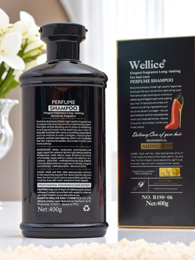 Wellice aromātiskais matu šampūns ar keratīnu izlīdzina un mitrina