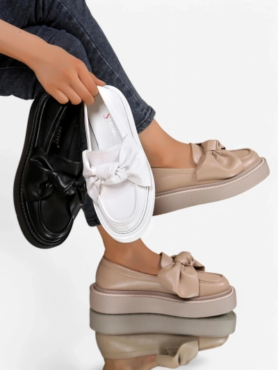 Royalfashion Elegant women’s moccasins with a bow Ortto