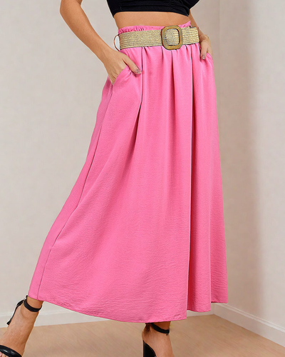 Royalfashion Women's midi skirt with belt