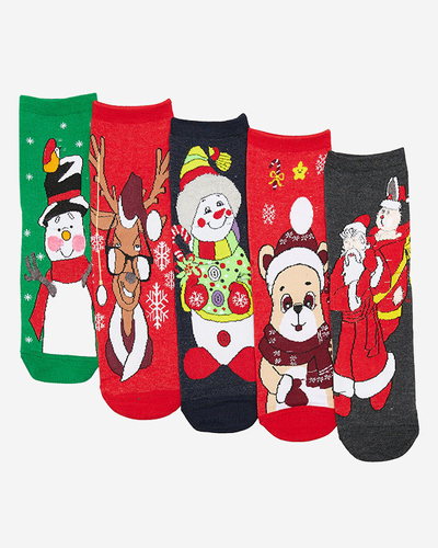 Women's socks with a Christmas pattern 5 / pack - Underwear