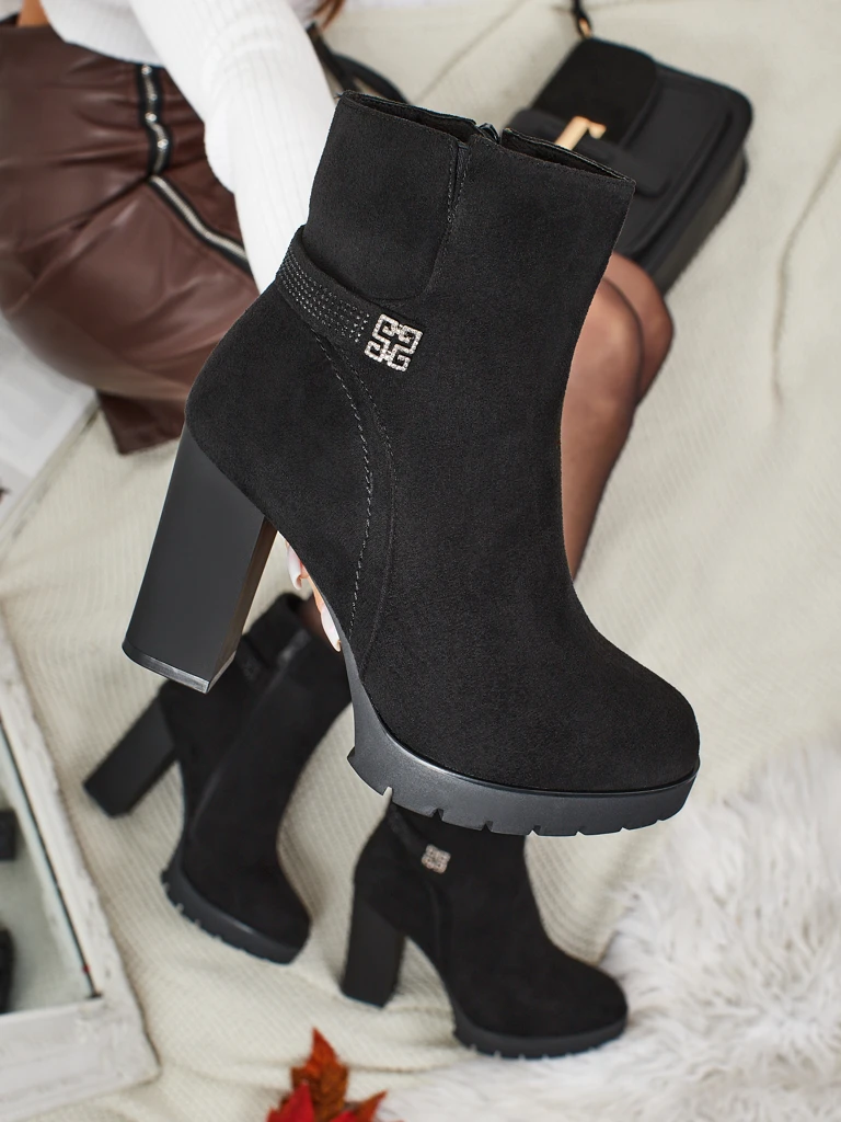 Women's Zavrina Eco-Suede Heeled Ankle Boots