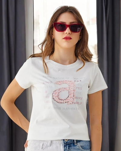 Royalfashion Женская хлопковая футболка Комбинация Owality