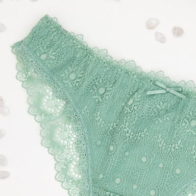 Green Women's Lace Brasilians - Underwear