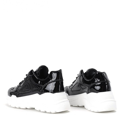 Black lacquered Holly sports shoes - Footwear 1
