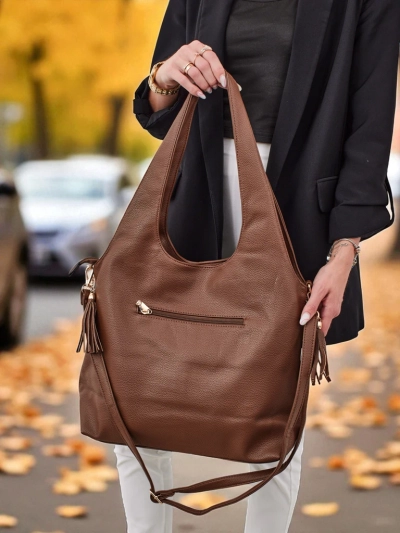 Duża torebka damska eko skórzana shopper Crystal Haven