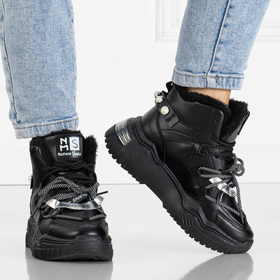 Black sneakers with insulation Pommie - Footwear