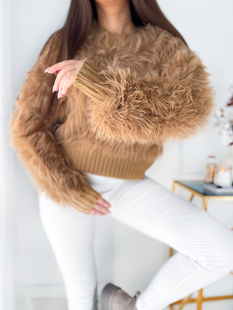 Royalfashion Brown Women's Sweater