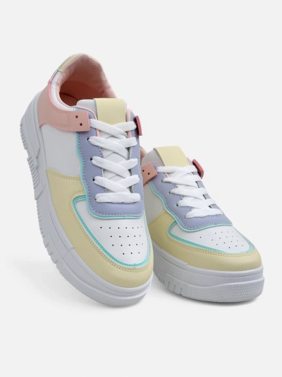 Women's Elektra Pastello sneakers - multicolored eco leather spring