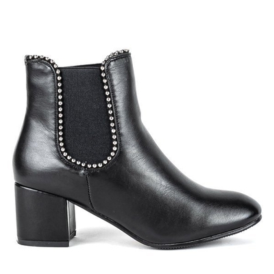 Черные ботильоны с форсунками Reja - Обувь