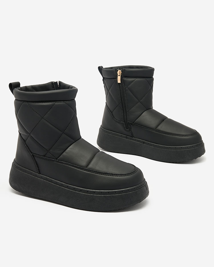 Royalfashion Черные женские сапоги a'la snow boots Kacecica