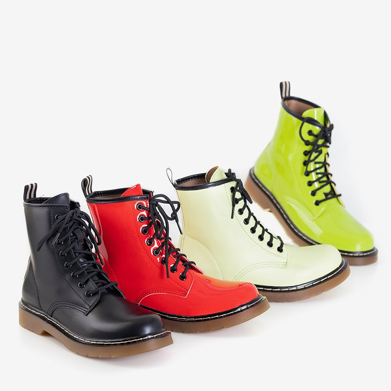 Red women's lace-up trappers Ormella - Footwear