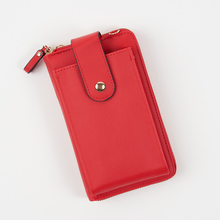 Women's red matt mini purse-wallet - Accessories