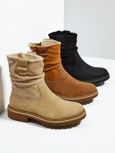 Wyższe botki kobiete eko suede Liora