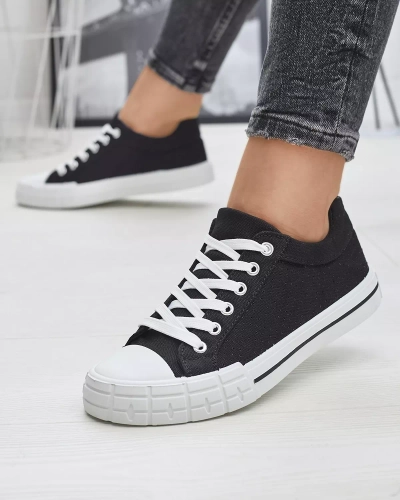 Black women's sneakers, type Sols - Footwear
