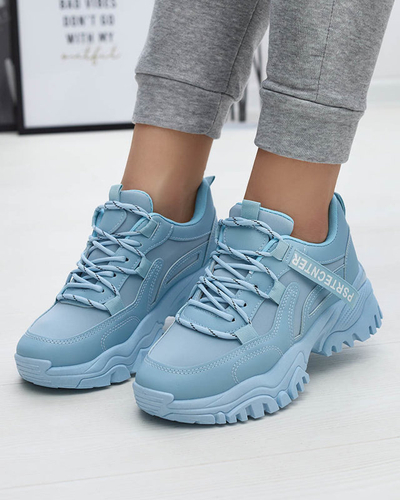 Blue women's sneaker sports shoes Evilpo- Footwear