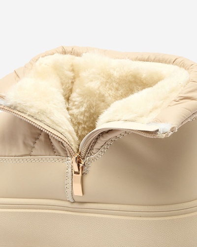 Royalfashion Women's slip-on snow boots in beige Armeda