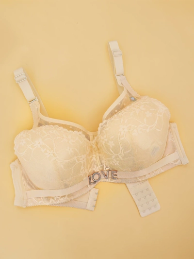 Royalfashion Women's padded bra with lace