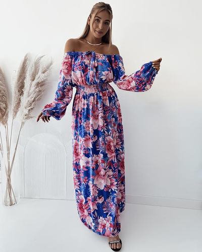 Royalfashion Sieviešu midi kleita ar oriģinālu rakstu