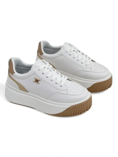 Arianna Bianco women's platform sneakers made of 5 cm ecological leather