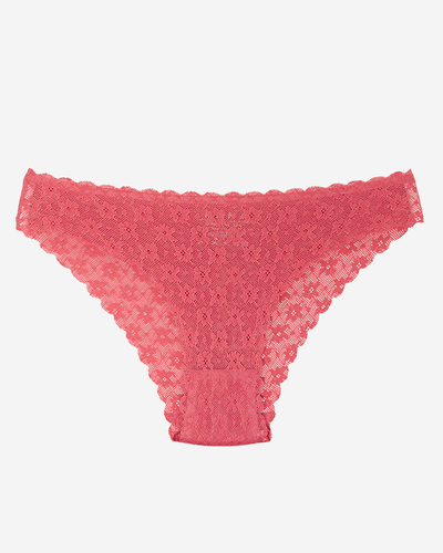 Dark pink seamless lace panties for women - underwear