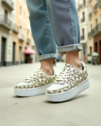 Royalfashion Women's sports shoes with Ozofio print