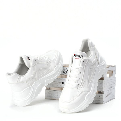 White lacquered Holly sports shoes- Footwear