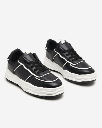 OUTLET Black women's sports shoes with inserts Dekavi - Footwear