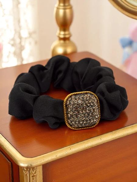 Royalfashion Hair elastic with decorative rhinestone Satin Shine