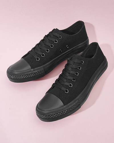Black women's classic lace-up sneakers Ogisa - Footwear