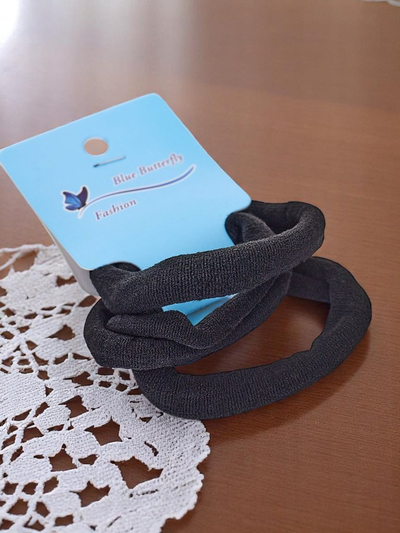 Royalfashion 3 melnu matu gumiju komplekts Nero